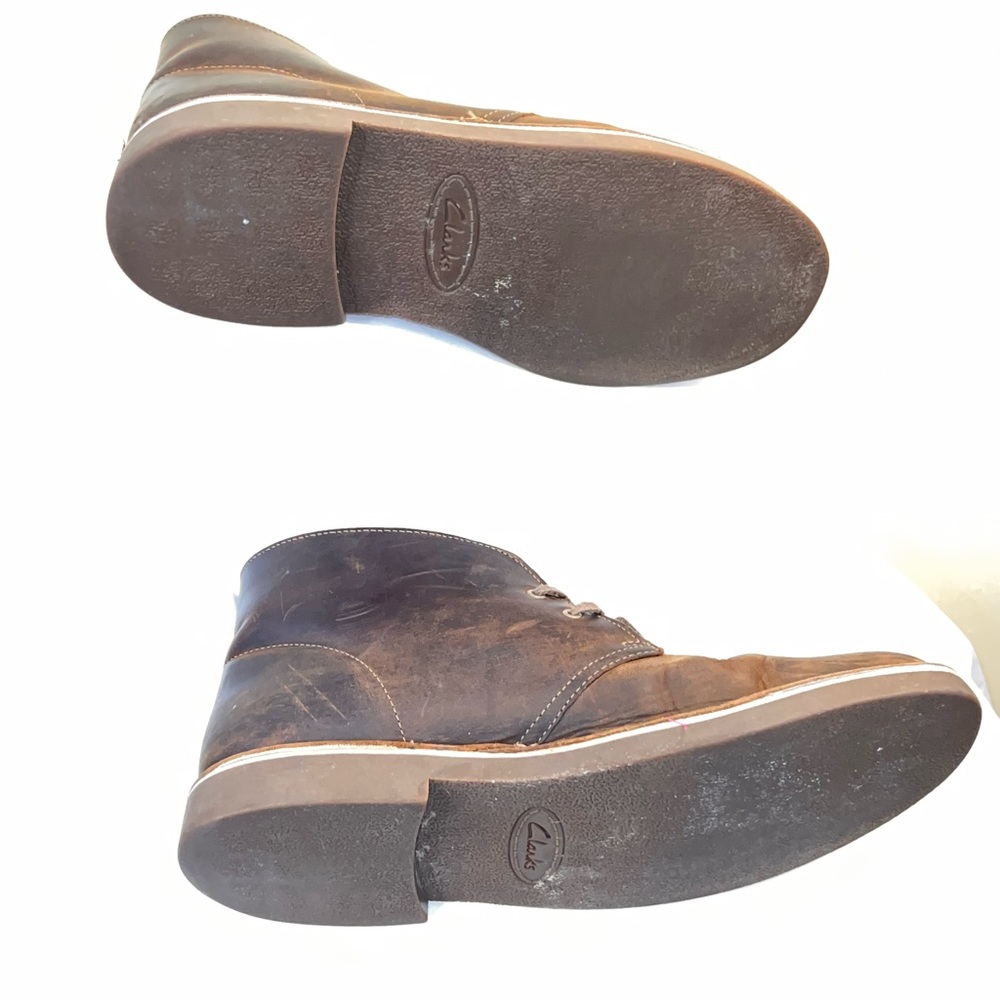 CLARKS Men LEATHER BOOTS 10.5 - Picture 6 of 7